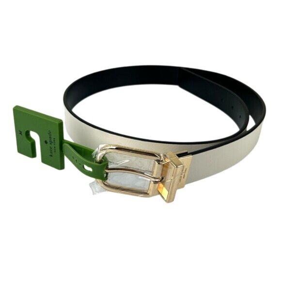 Kate Spade White Genuine Leather Belt Sz Medium Interchangeable to Black main image 7